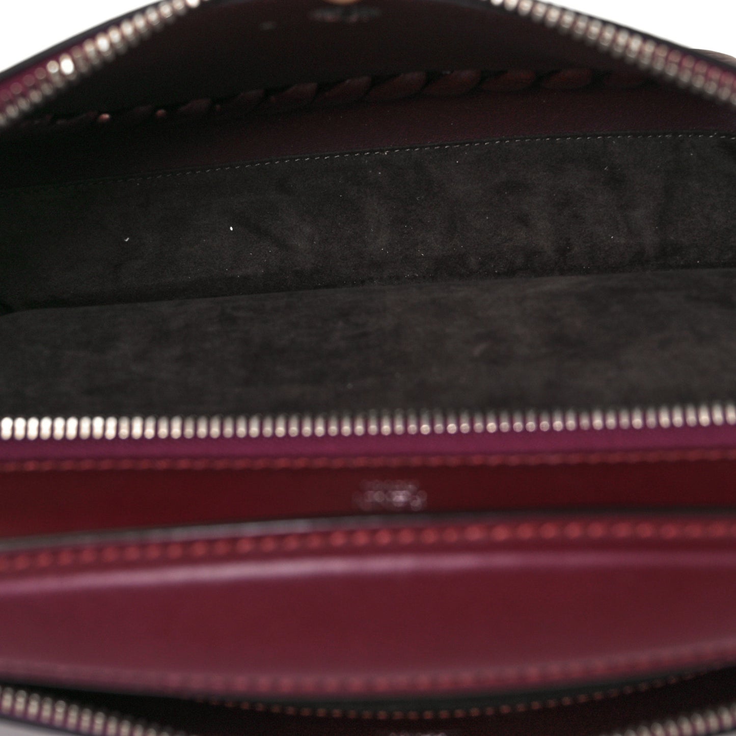 Vitello Baltico Dolce Shiny Nappa Lace Up DotCom Satchel Bordeaux