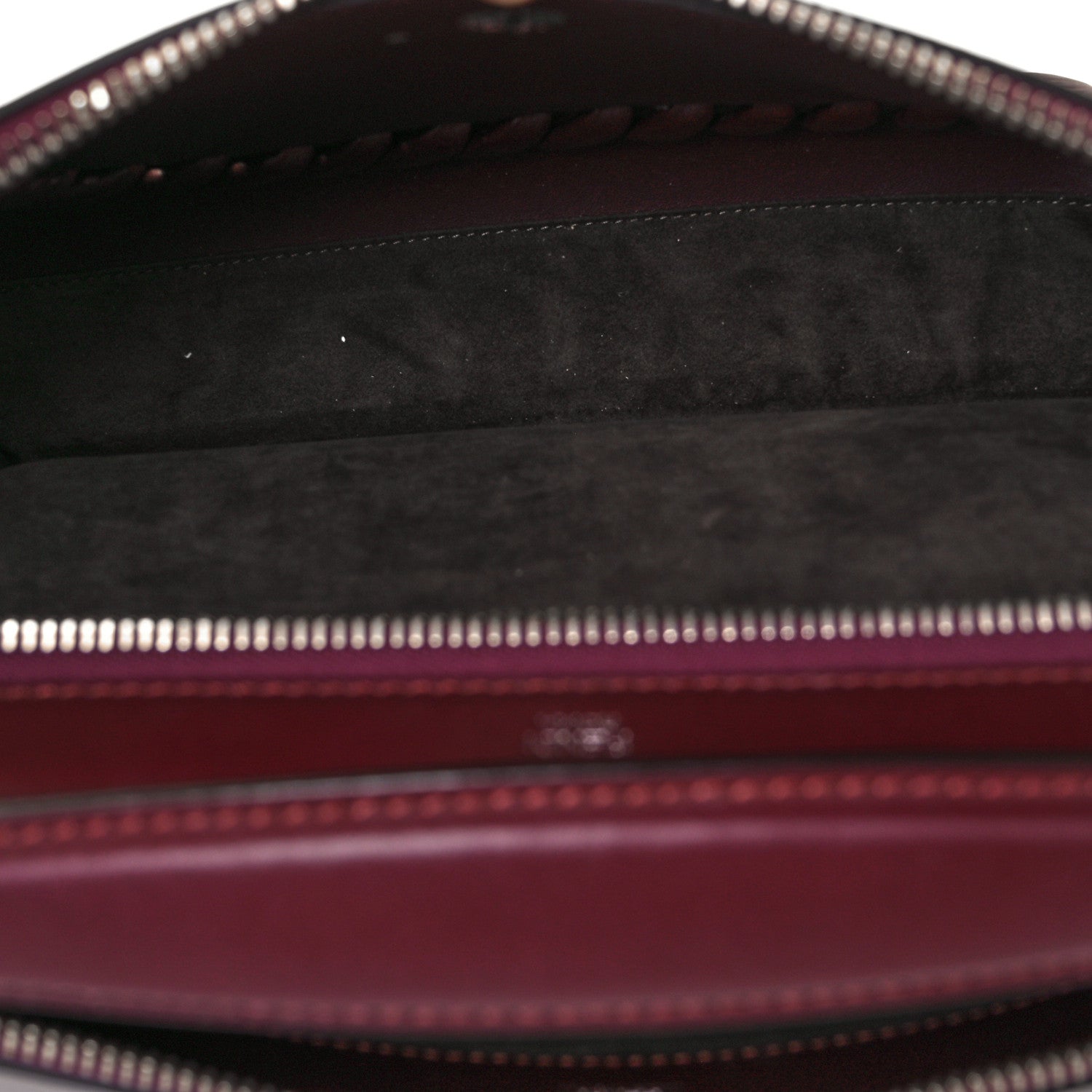 Fendi Vitello Baltico Dolce Shiny Nappa Lace Up DotCom Satchel Bordeaux 15 of 21