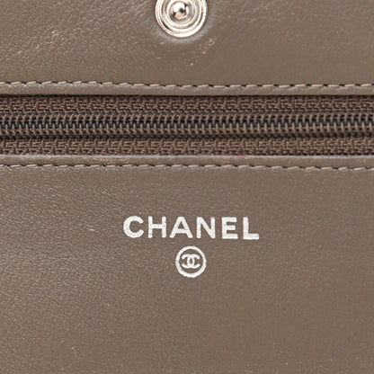 Chanel Patent Quilted Wallet On Chain WOC Brown 6 of 15
