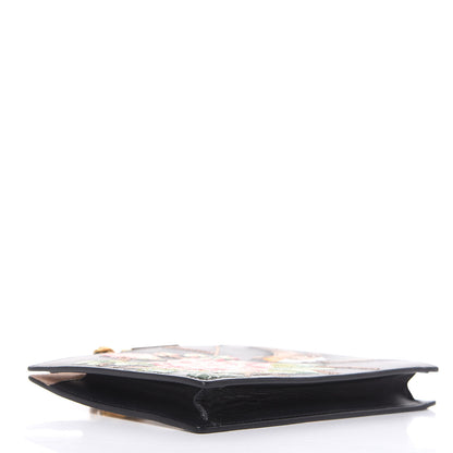 Alexander McQueen Calfskin Embroidered Knuckle Clutch Black Multi 4 of 11