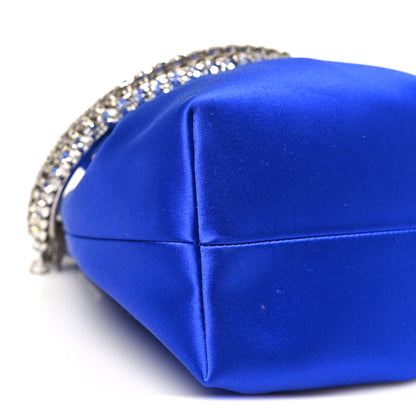 Jimmy Choo Satin Crystal Embellished Bon Bon Bag Blue 9 of 12