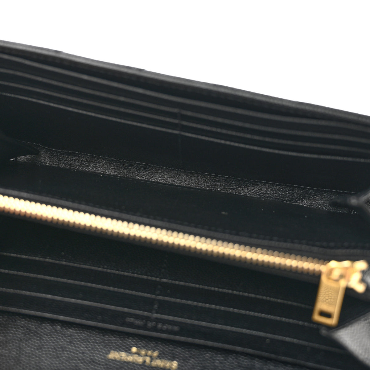 Grain De Poudre Matelasse Chevron Monogram Flap Wallet Black
