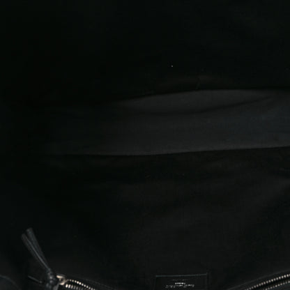 Saint Laurent Raffia Linen Calfskin Rive Gauche Tote Black 5 of 13