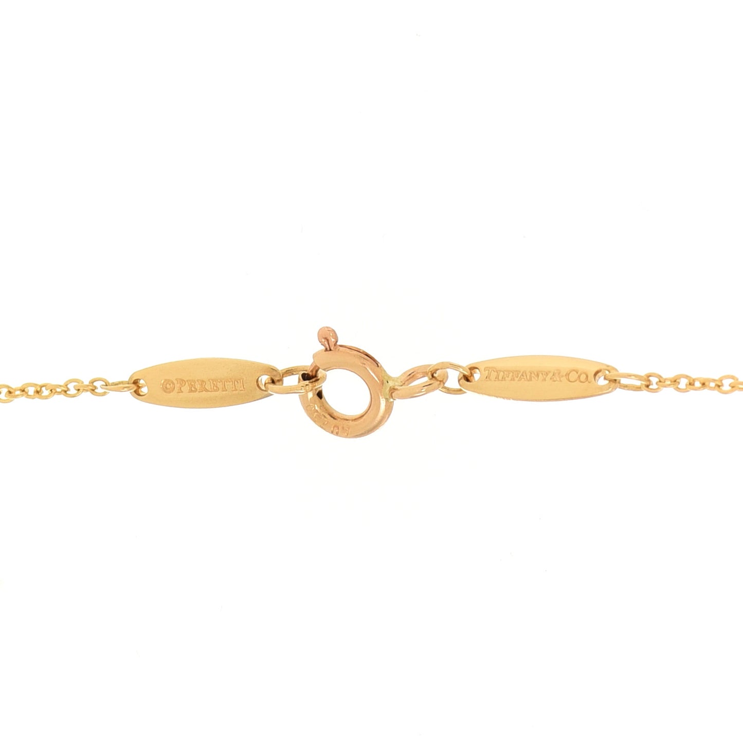 18K Yellow Gold Diamond .08ct Elsa Peretti Diamonds by the Yard Pendant Necklace