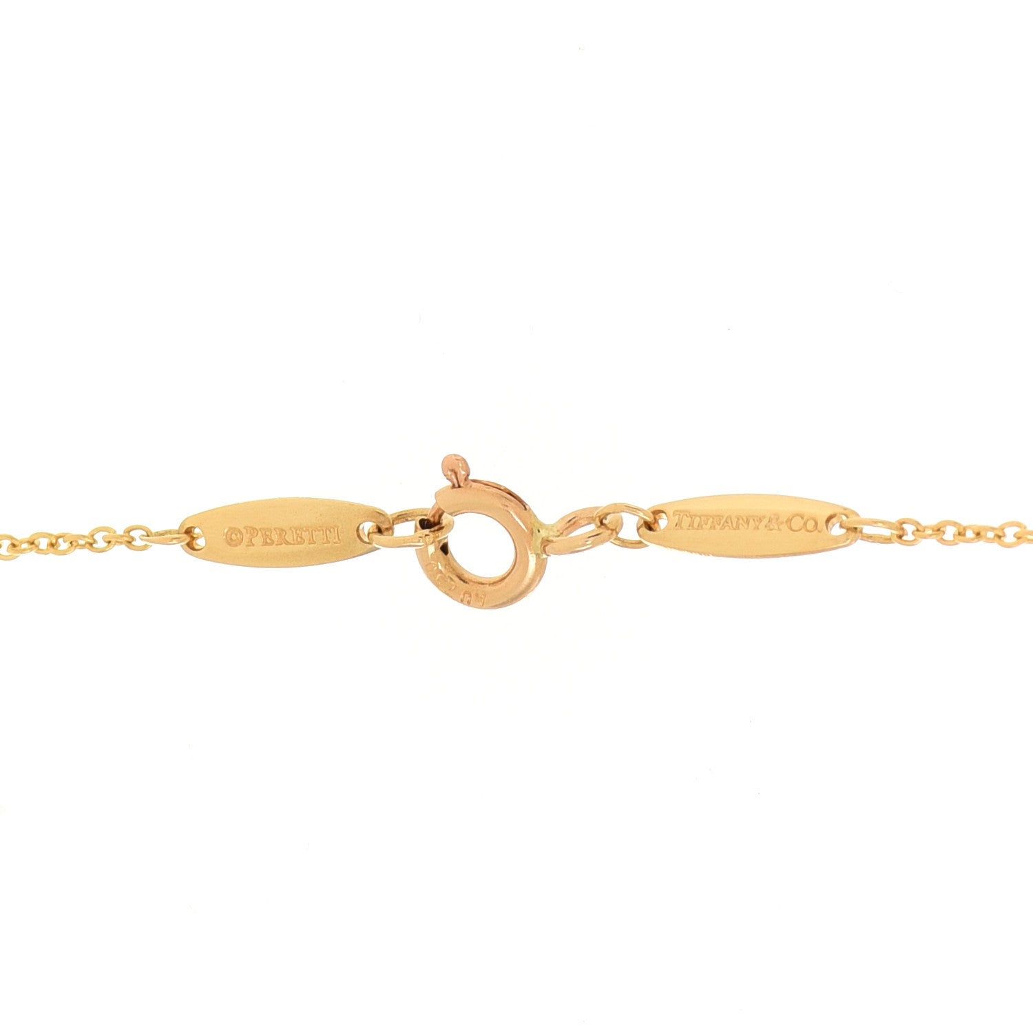 Tiffany 18K Yellow Gold Diamond .08ct Elsa Peretti Diamonds by the Yard Pendant Necklace 5 of 6