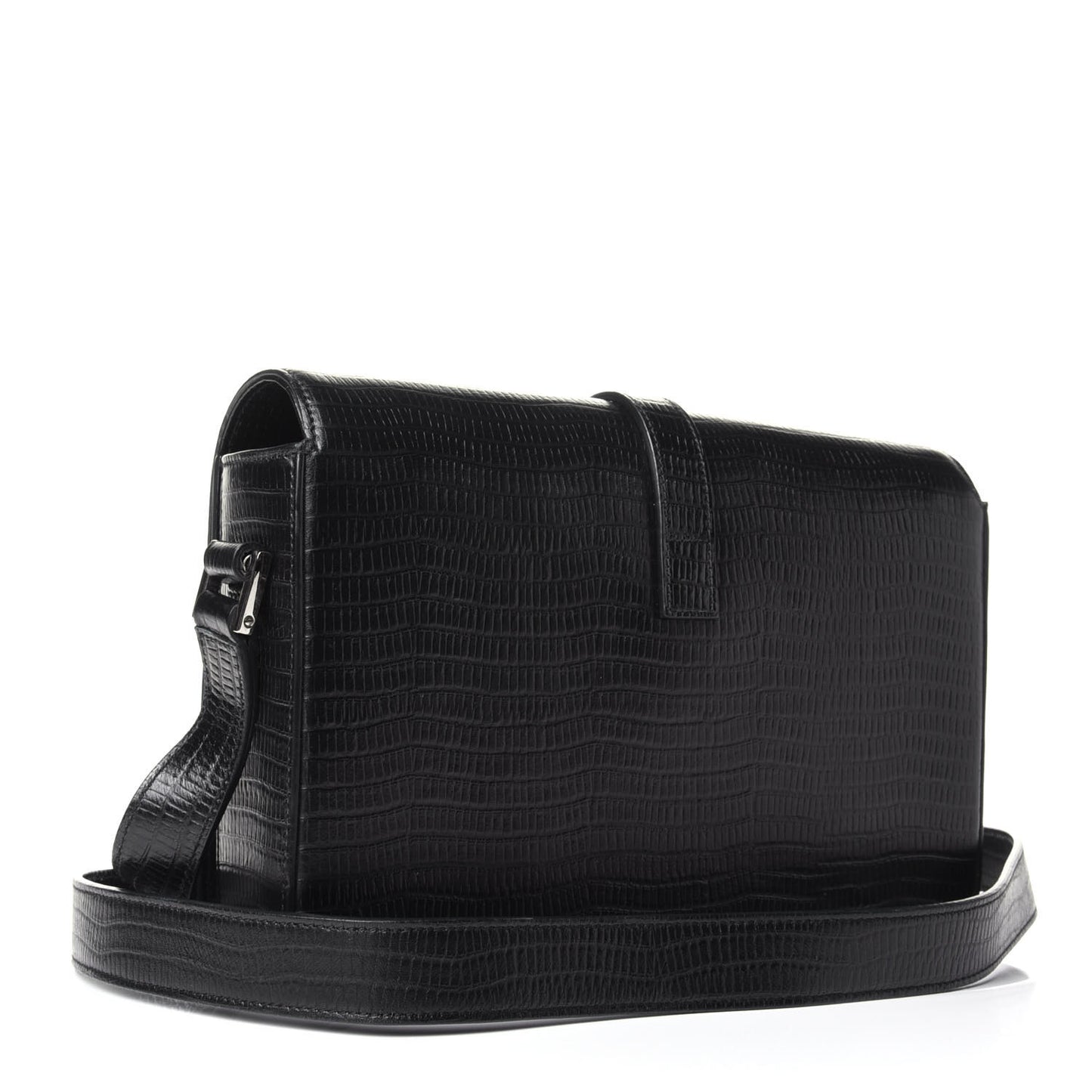 Lizard Calfskin Embossed Classic Medium Monogram Universite Bag Black