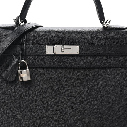 Hermes Epsom Kelly Sellier 32 Black 8 of 10