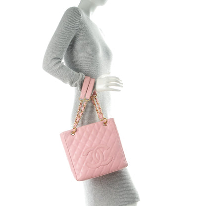 Chanel Caviar Quilted Petit Shopping Tote PST Pink 2 of 8