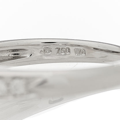 Mikimoto 18K White Gold Diamond Akoya Pearl 7.5-8mm Cocktail Ring 53 6.5 5 of 5
