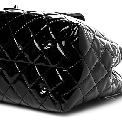 Chanel Patent Quilted Large Front Pocket Tote Black 9 of 9