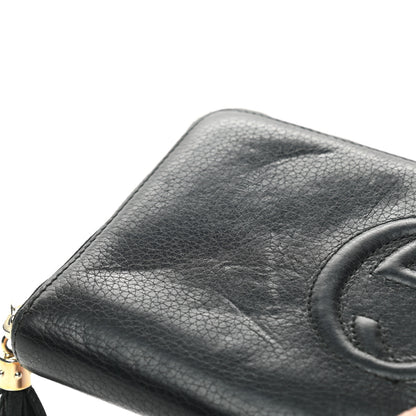 Gucci Pebbled Calfskin Soho Zip Around Wallet Black 8 of 9