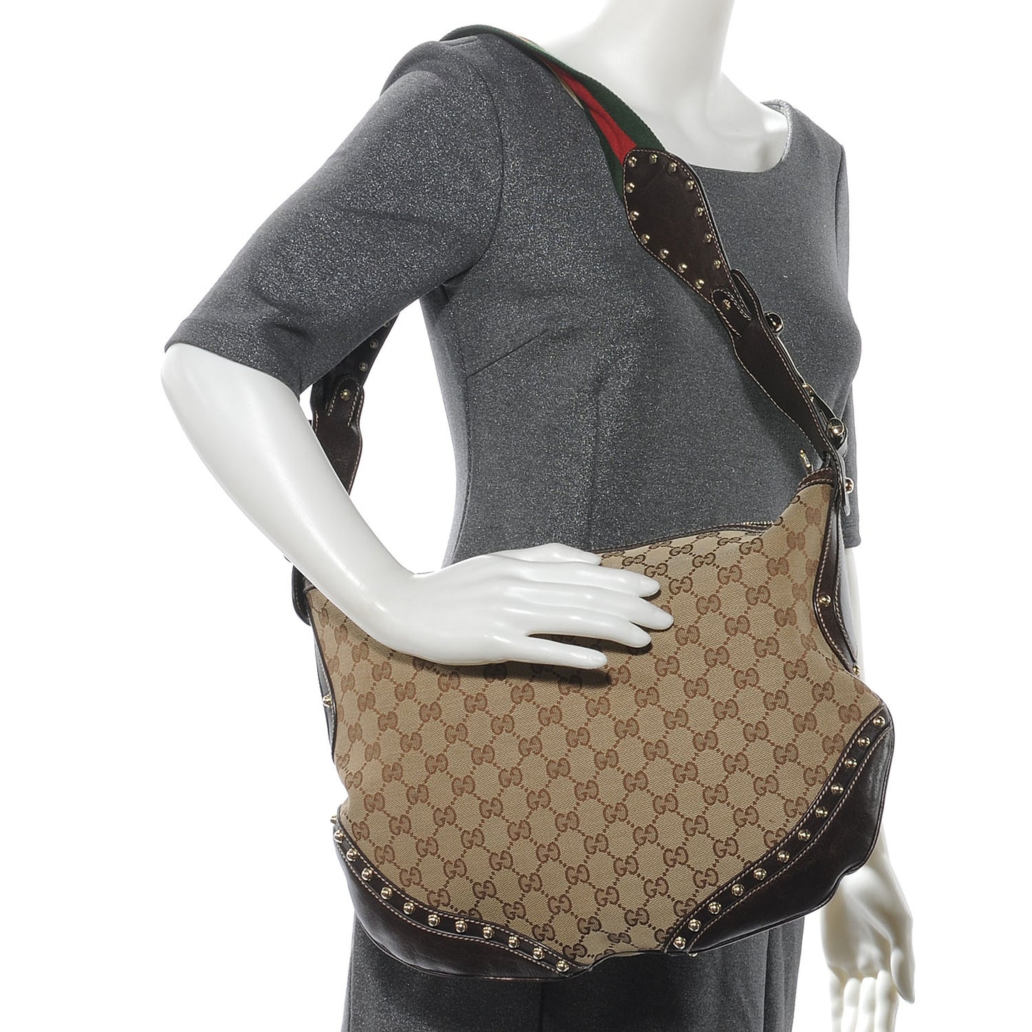 Monogram Pelham Studded Shoulder Bag Ebony