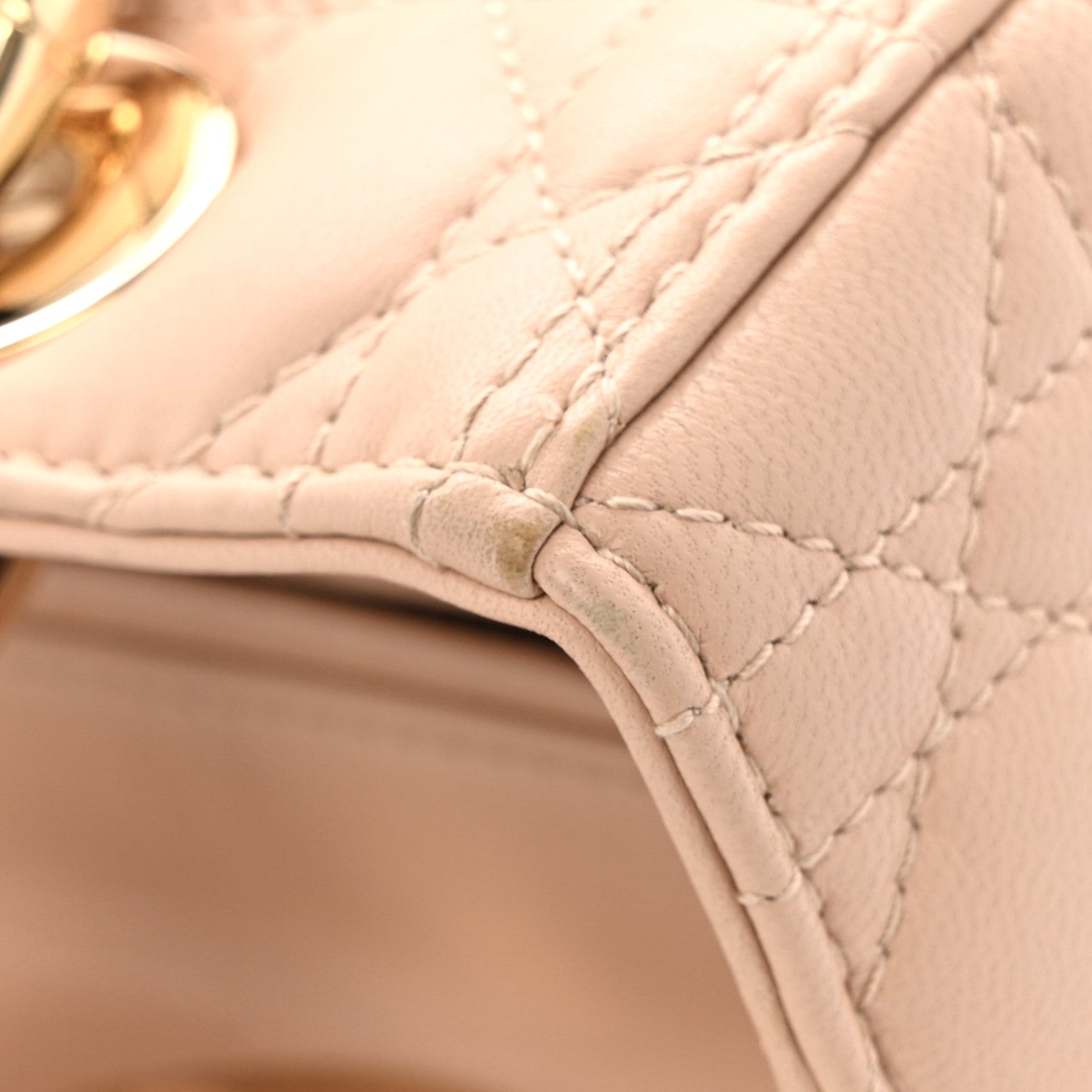 Christian Dior Lambskin Cannage Medium Lady Dior Light Pink 12 of 13