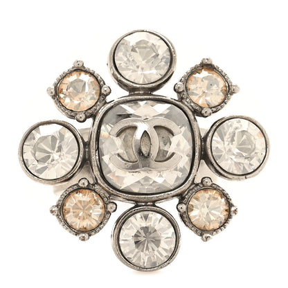 Chanel Crystal CC Ring 5.5 Silver 1 of 4