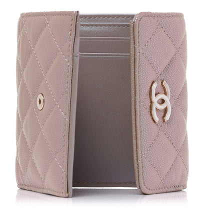 Chanel Iridescent Caviar Quilted Small Flap Wallet Beige 5 of 9