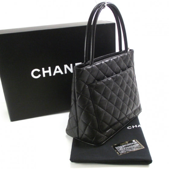 Caviar Medallion Tote Black