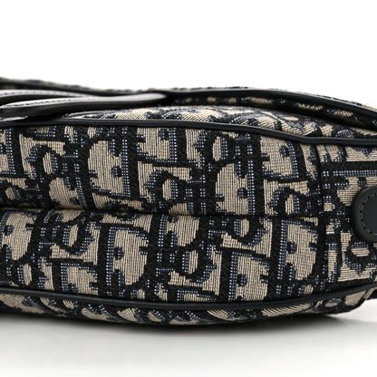Christian Dior Oblique Saddle Bag Blue 10 of 11