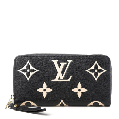Louis Vuitton Empreinte Monogram Giant Zippy Wallet Black Beige 1 of 6