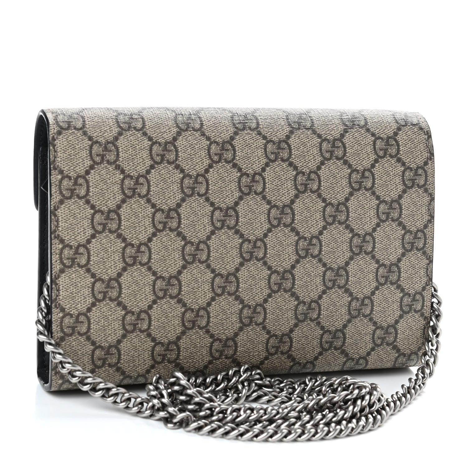 Gucci GG Supreme Monogram Mini Dionysus Chain Wallet Beige Black 2 of 4