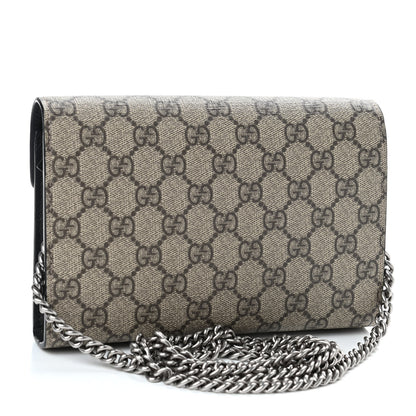 Gucci GG Supreme Monogram Mini Dionysus Chain Wallet Beige Black 2 of 4