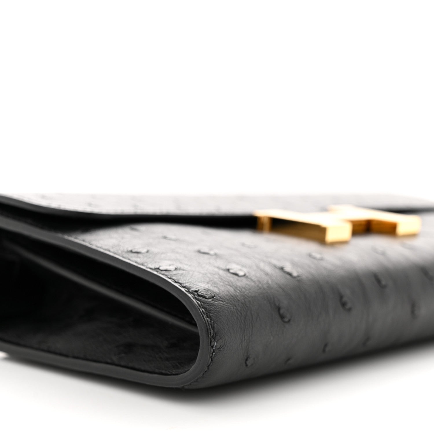 Hermes Ostrich Constance Long Wallet To Go Black 11 of 12