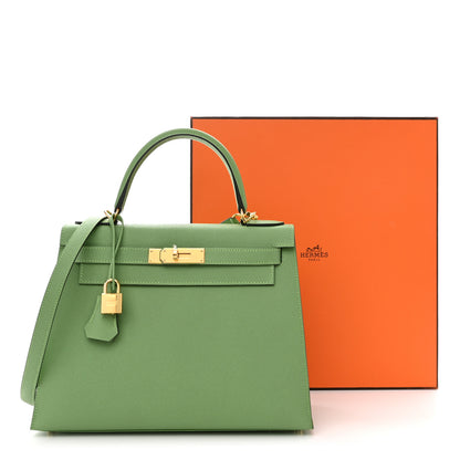 Hermes Epsom Kelly Sellier 28 Vert Criquet 11 of 11