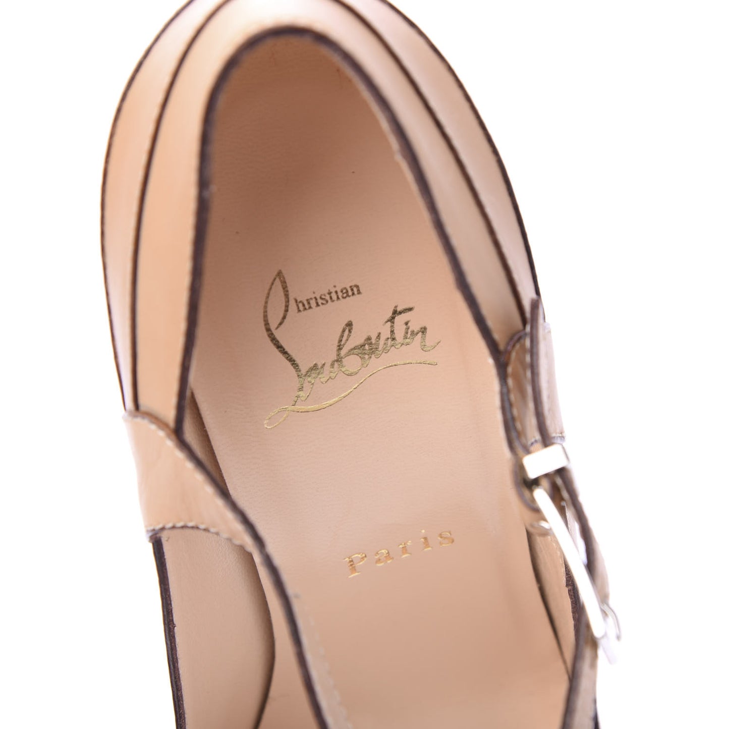 Calfskin 100 Mary Jane Pumps 39.5 Nude