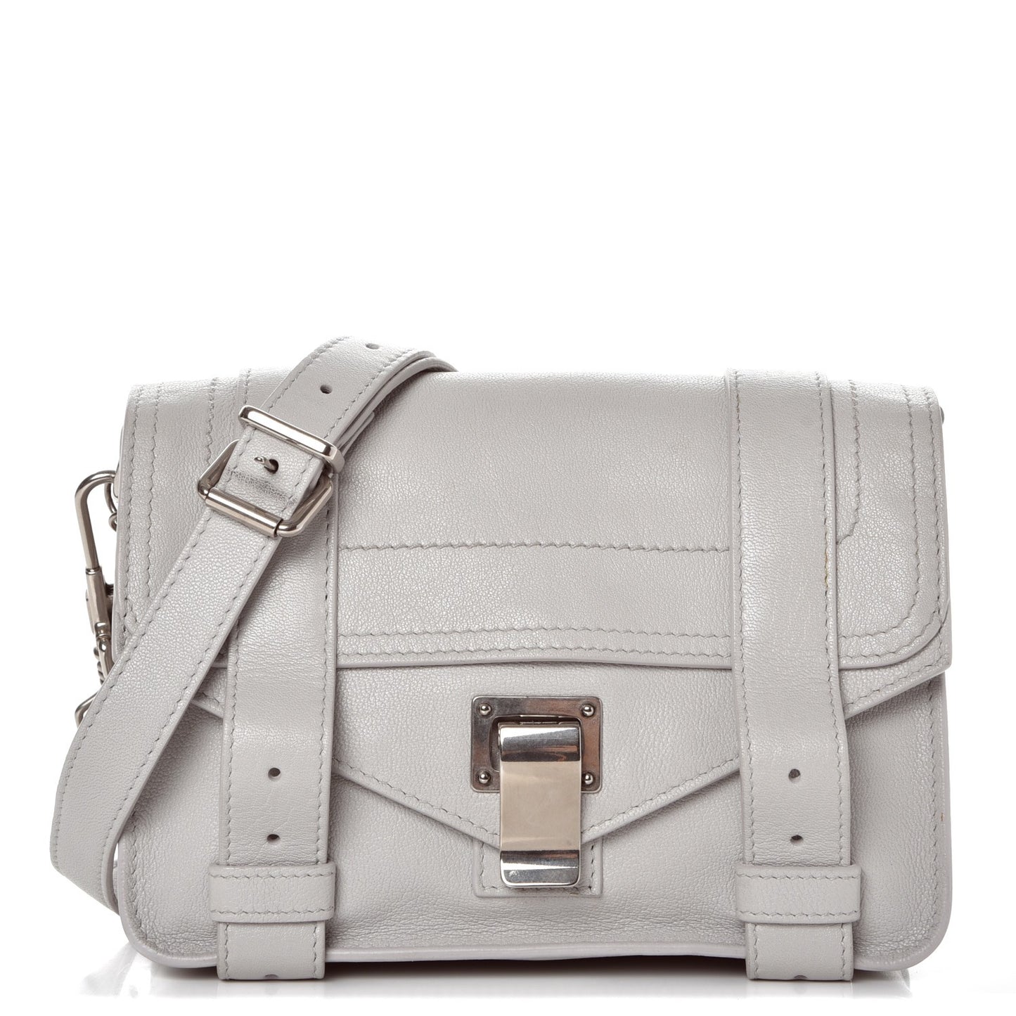 Lambskin PS1 Mini Pouch Messenger Pale Steel
