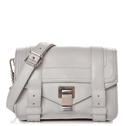 Proenza Schouler Lambskin PS1 Mini Pouch Messenger Pale Steel 1 of 8