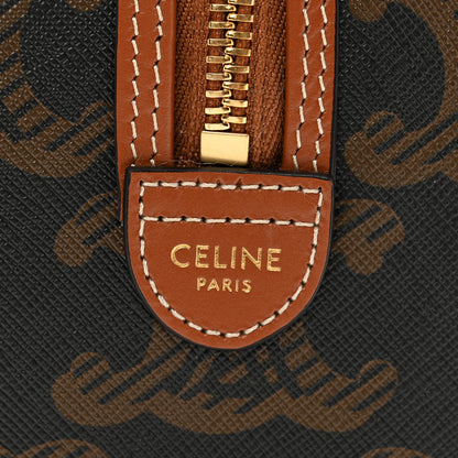 Celine Triomphe Canvas XL Calfskin Small Boston Bag Tan 8 of 10