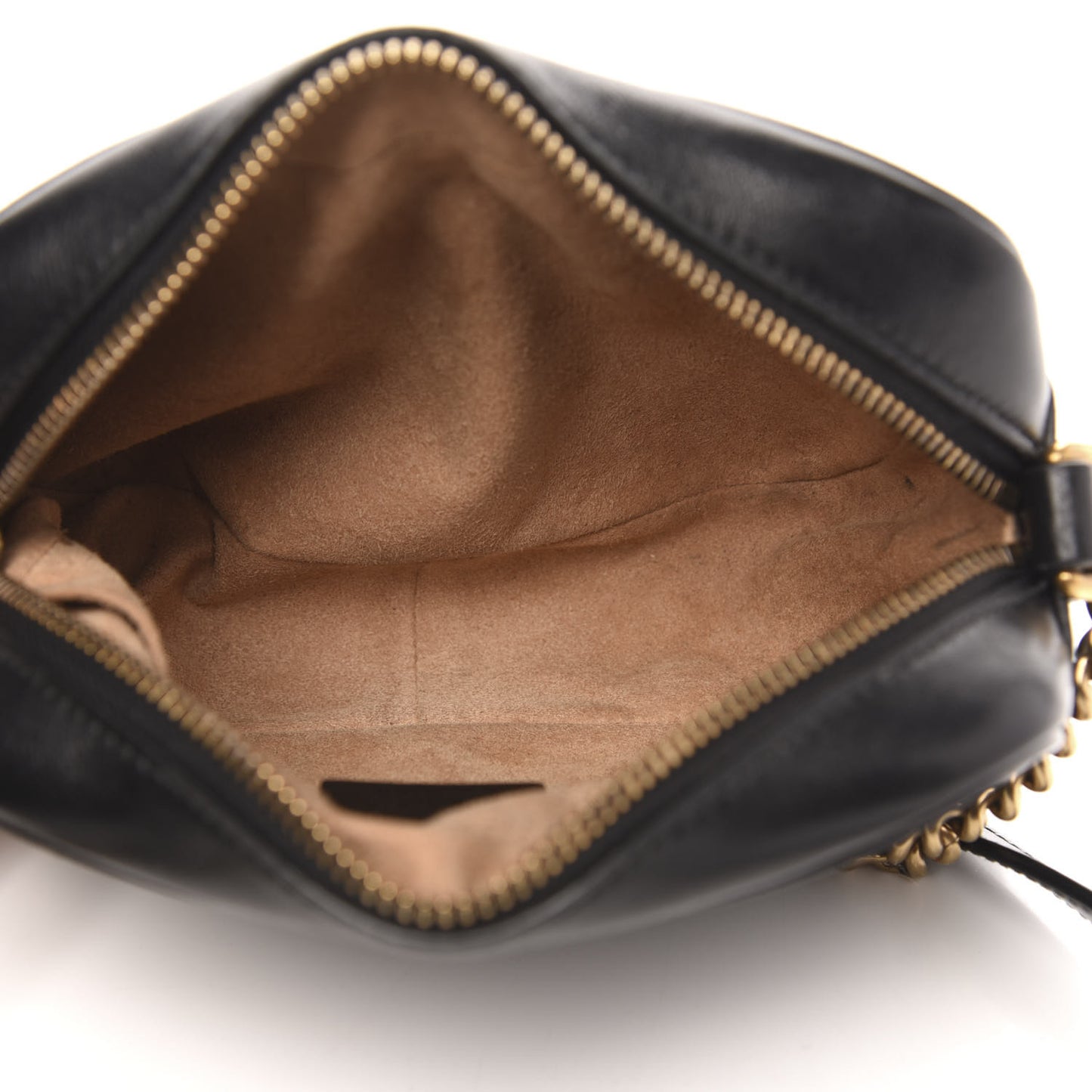 Calfskin Matelasse Mini GG Marmont Chain Shoulder Bag Black
