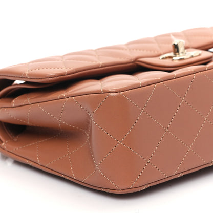 Chanel Lambskin Quilted Small Double Flap Brown 9 of 11