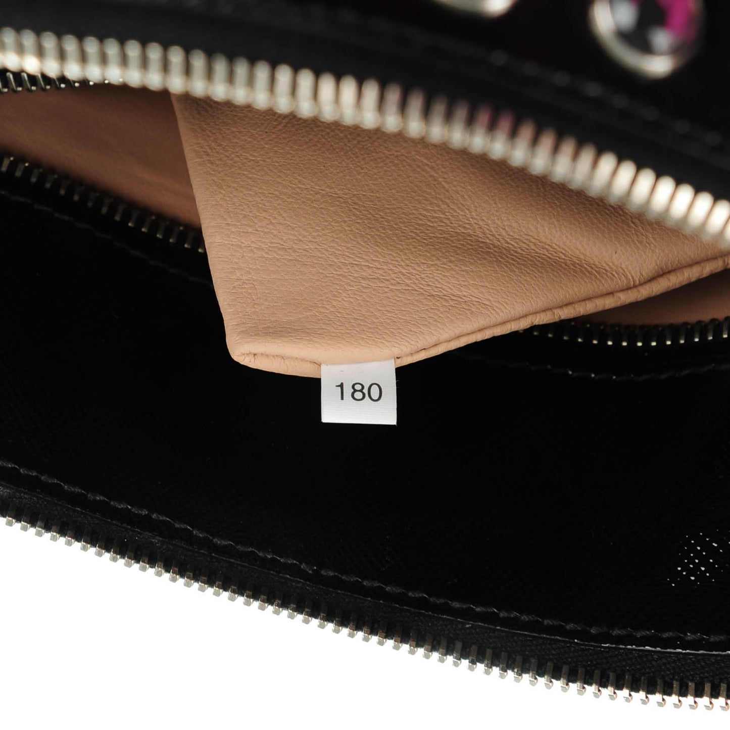 Saffiano Vernice Crystal Pyramid Bag Black