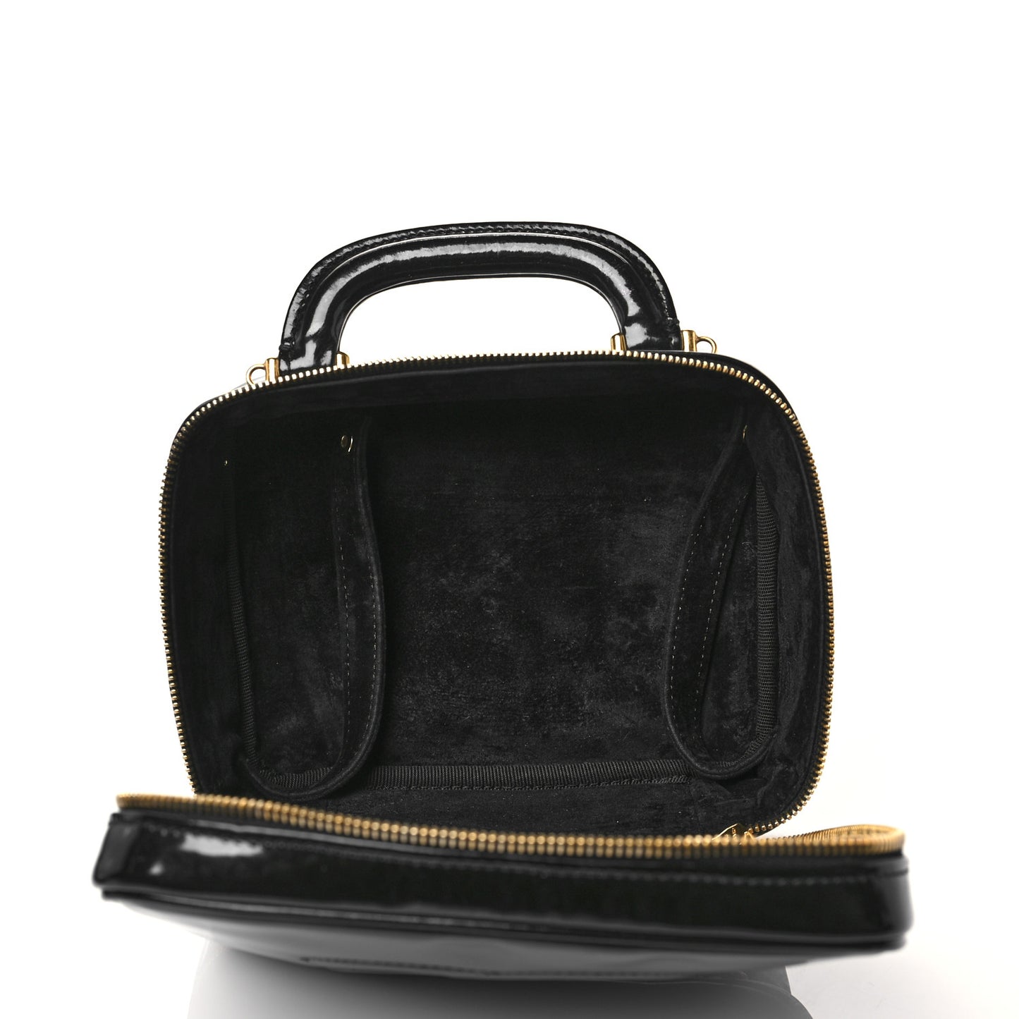 Patent CC Vanity Cosmetic Case Black