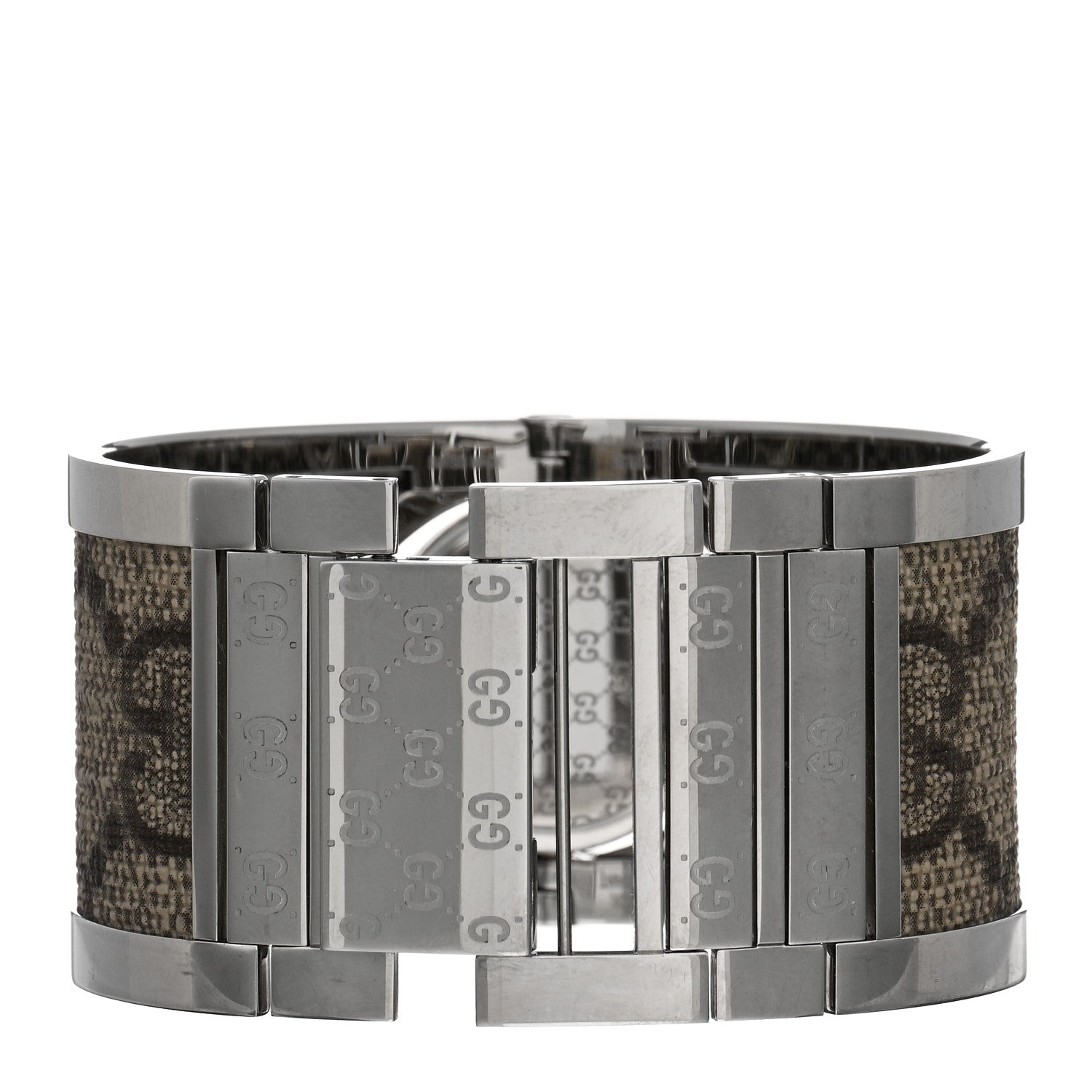Gucci Stainless Steel Canvas 33mm Twirl Monogram Quartz Watch Brown 3 of 4