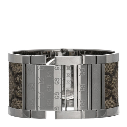 Gucci Stainless Steel Canvas 33mm Twirl Monogram Quartz Watch Brown 3 of 4
