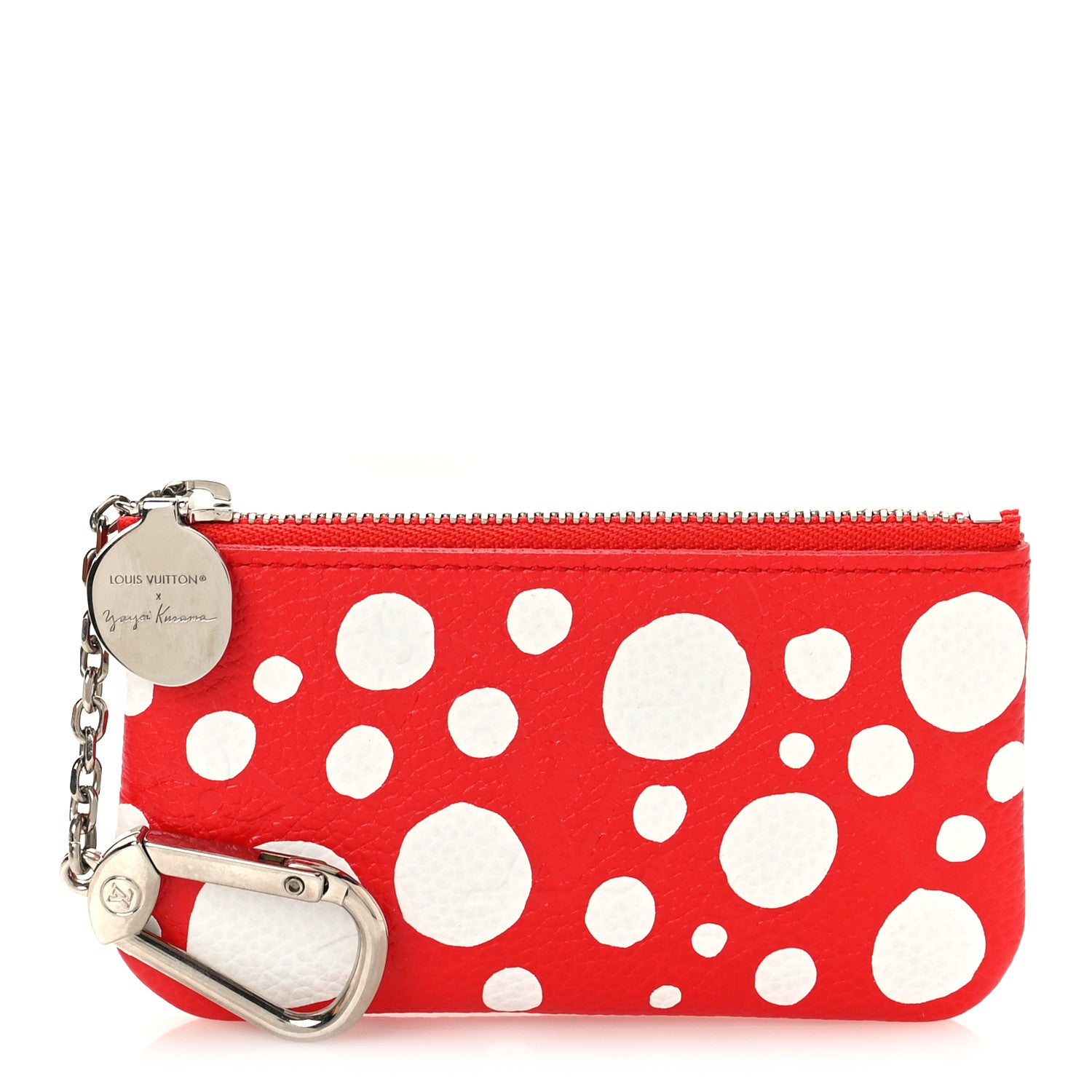 Louis Vuitton LV X YK Empreinte Infinity Dots Key Pouch Red White 1 of 9