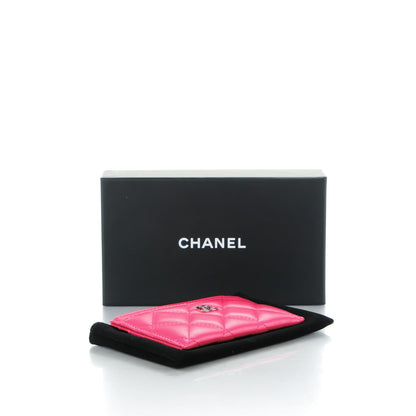 Chanel Lambskin Quilted Card Holder Fuchsia 4 of 8