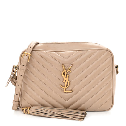 Saint Laurent Calfskin Matelasse Monogram Lou Camera Bag Nude Powder 1 of 15
