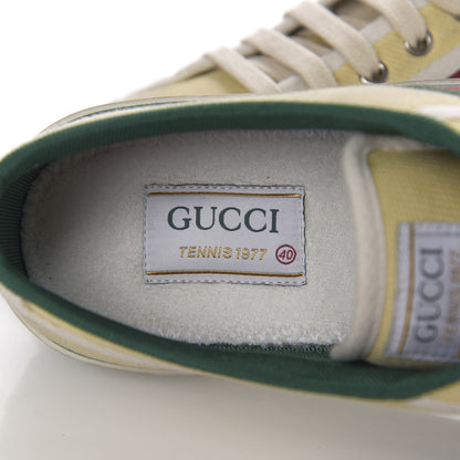 Gucci Canvas Web Womens 1977 Tennis Sneakers 40 Burro Mystic White 7 of 9