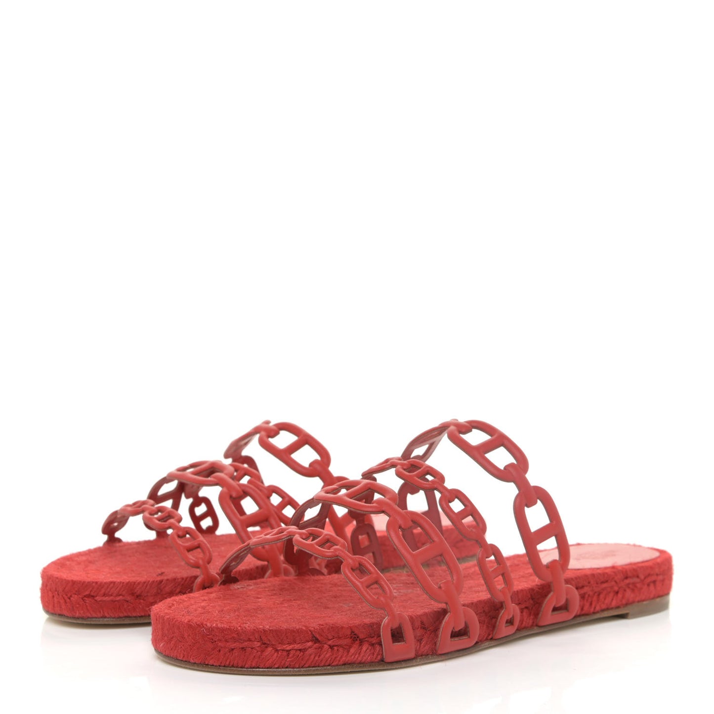 Nappa Ancone Espadrille Sandals 37 Rouge Bali