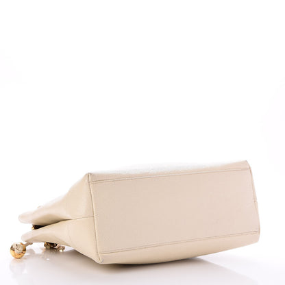 Chanel Caviar CC Shoulder Bag Beige 4 of 9