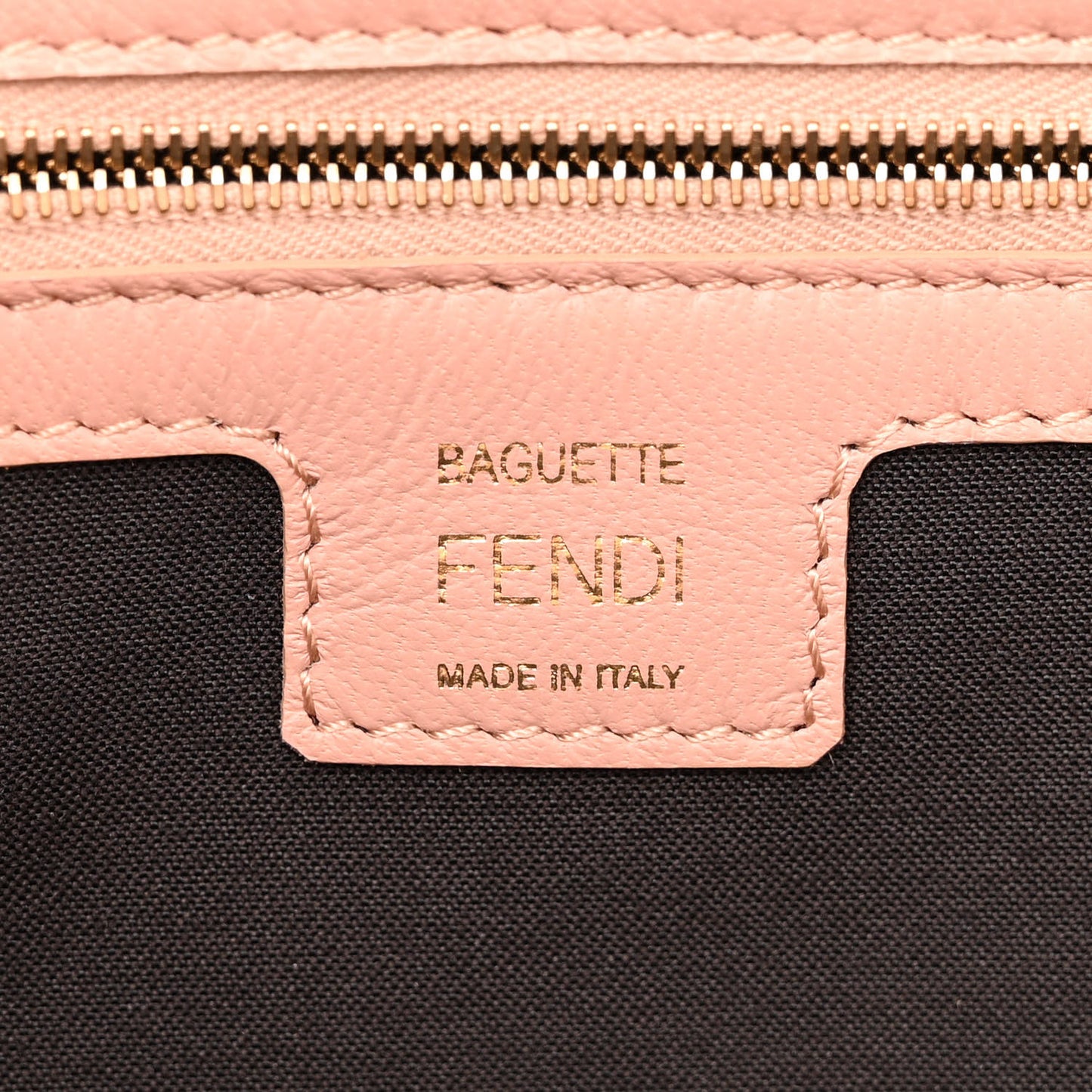 Nappa FF 1974 Embossed Baguette Rosa Bourbon