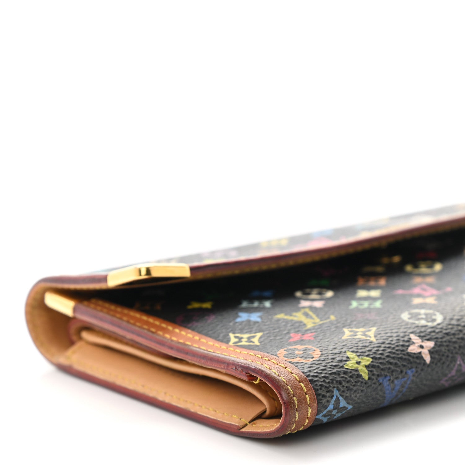Louis Vuitton Monogram Multicolor Porte Tresor International Wallet Black 8 of 14