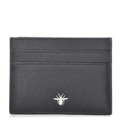 Christian Dior Calfskin Bee Signature Card Holder Black 1 of 9