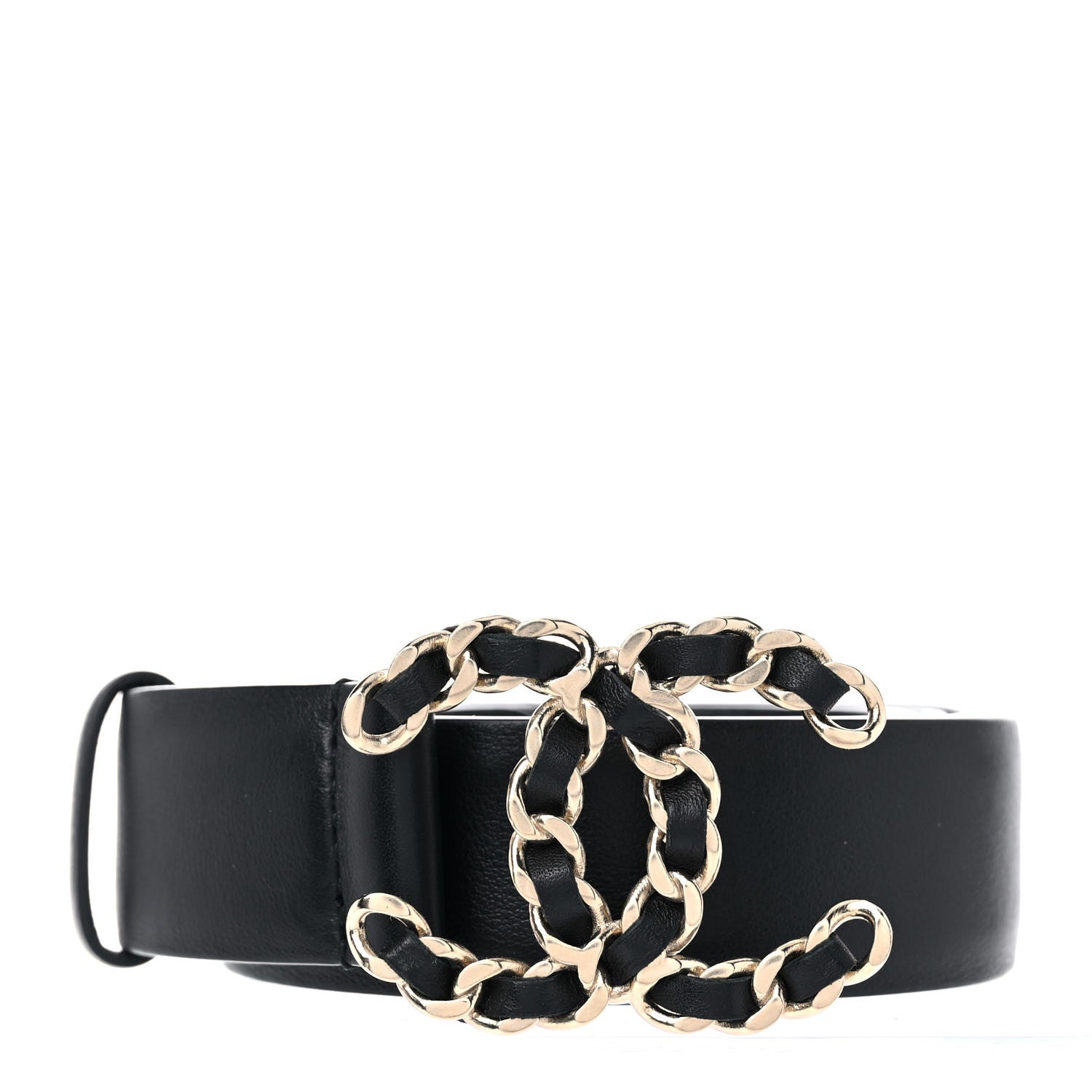 Chanel Calfskin CC Chain Belt 105 42 Black 1 of 7