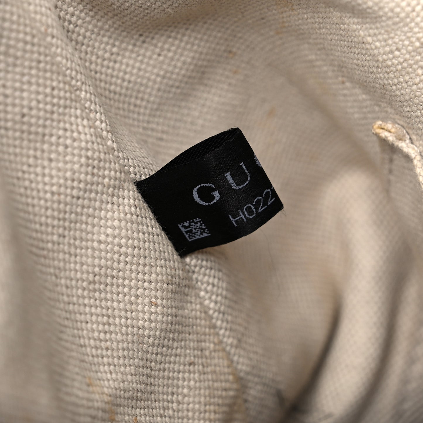 GG Supreme Monogram Neo Vintage Drawstring Bucket Backpack Beige New Acero Crop