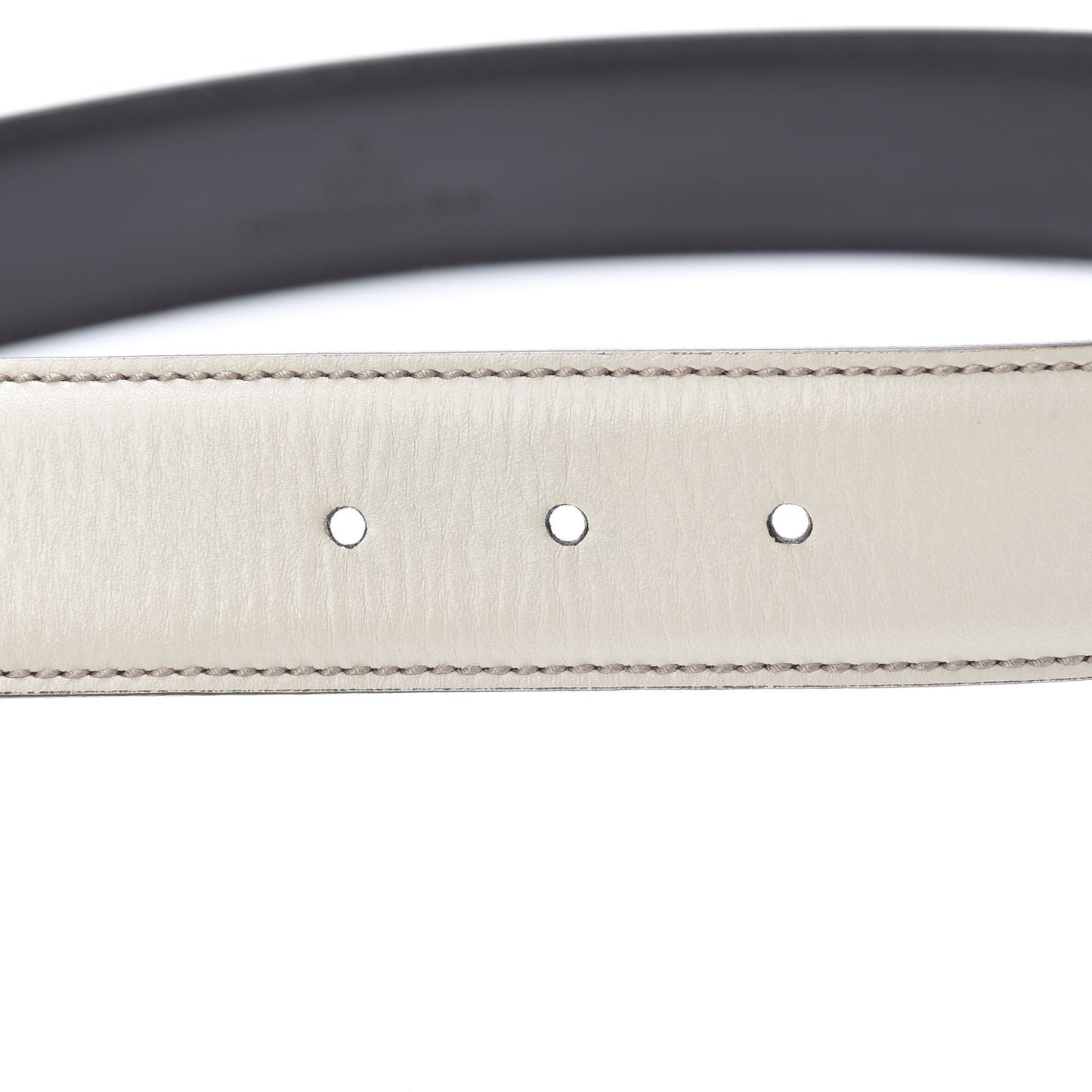 Calfskin Horsebit Buckle Belt 85 34 White