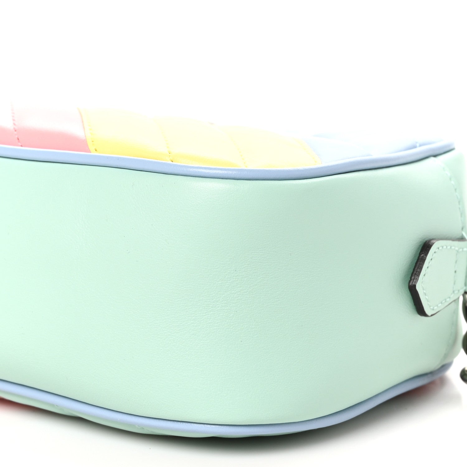 Gucci Calfskin Matelasse Diagonal Small GG Marmont Chain Shoulder Bag Multicolor Pastel 10 of 10