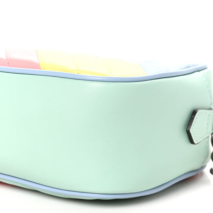 Gucci Calfskin Matelasse Diagonal Small GG Marmont Chain Shoulder Bag Multicolor Pastel 10 of 10